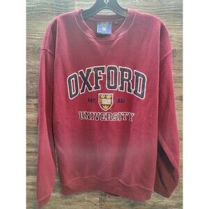 Vtg Oxford University England Official Crewneck Sweatshirt Size Medium Maroon